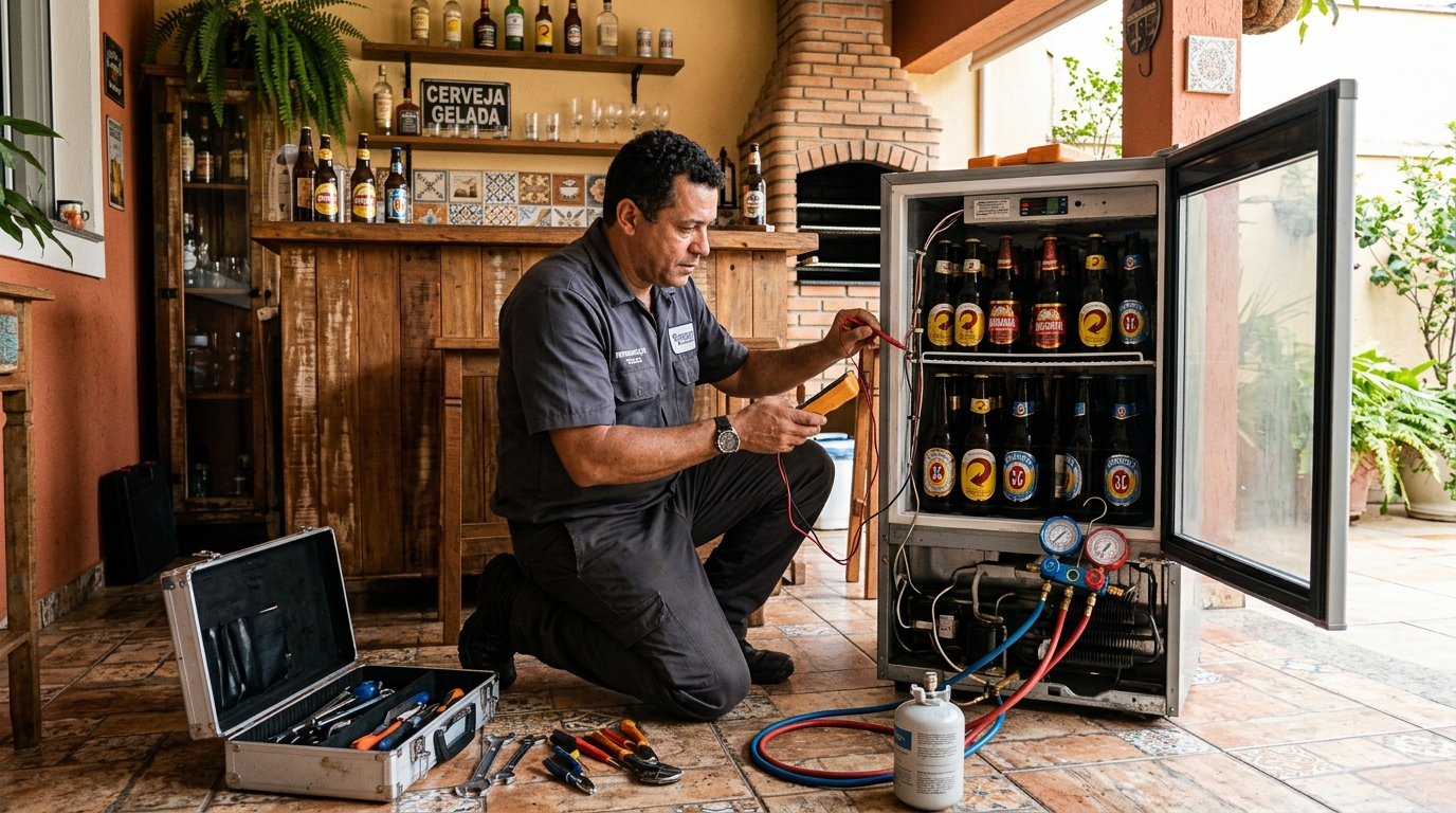 Aplicação de gás refrigerante em cervejeira atendida em São Luís‑MA